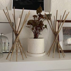 Nate Berkus Taper Gold Candle Holder - Set of 2